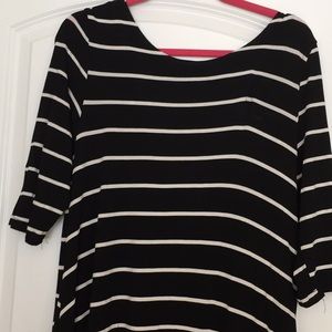 Black & white striped dress